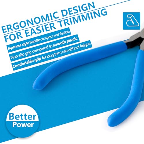 Wire Cutters, 5" Electronic Needle Flush Cutters, Ultra-Sharp Crafts Diagonal Cutters Pliers, Wire Snips Side Cutters for Circuit Board, Plastic, Soft Copper Wire, Floral - size: B05-1Pack
