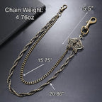 Layered Punk Pants Chain for Men Women, Gothic Hip Hop Jean Chain Wallet Chain Biker Trouser Chain, Goth Emo Fashion Keychain Accessories - color: 2L-Spider Chain