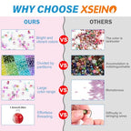 XSEINO 24 Colors 1200PCS Transparent Gradient Glass Beads Kit 6mm DIY Craft Glass Beads, Fit for Bracelets, Jewelry Making, Necklace - color: Gradient Series