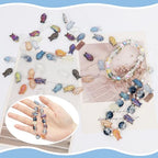 Fishing Beads, KLFHS 90PCS Sea Glass for Crafts, Unique Fish Charms Beads for DIY Ocean Themed Jewelry Making Bracelet Necklace Earring Phone Strap Keychain(Mixed Color) - color: Fish
