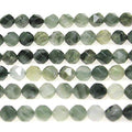 MJDCB Best Sellers Natural Stone Beads Faceted Polygon Grass Green Jade Crystal Energy Stone Healing Power for Jewelry Making(8mm) - color: Grass Green Jade