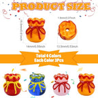 Stiesy Fukubukuro Glass Beads 12Pcs, 4 Colors Imitation Jade Good Luck Charm Beads Spacer for Jewelry Making, Bracelet Pendant DIY, Present Crafting - color: Fukubukuro-4 Color-12pcs
