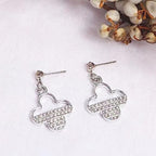 16-Pcs Crystal Jewelry Making Charms Silver Pendant Charm For Women Making Jewelry Crafts Rhinestone Charms - color: Clover