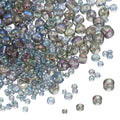 MECCANIXITY 15/0 11/0 8/0 6/0 Glass Seed Beads 1.5mm/2mm/3mm/4mm Loose Seed Beads for Jewelry Earring Bracelet Craft Making, 5888PCS, Gray - color: Gray