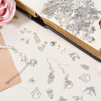 Charms for Jewelry Making Bulk Antique Silver Tibetan Alloy Pendants Love Word for Earring Bracelet Necklace - style: Animal