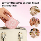 First Communion Travel Jewelry Box, Small Pink Case with Zipper & Soft Lining, Christian Keepsake Organizer for Rings Earrings Necklaces, Religious Keepsake Gift for Girls (1, Pink) - color: Pink