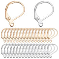 SUNNYCLUE 1 Box 60Pcs Real 18k Gold Plated & 925 Sterling Silver Plated Leverback Earring Findings Lever Back Hooks Frech Leverback Earwires Leverback Earring Hooks for Jewelry Making Accessories DIY - color: 1 Box 60pcs Real 18k Gold Plated & 925 Sterlin