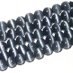 HAAMIIQII 45pcs 8mm Gray Cat Eye Beads Round Loose Gemstone Beads for Jewelry Making Strand 15 Inch - color: Gray, size: 8mm (45pcs)