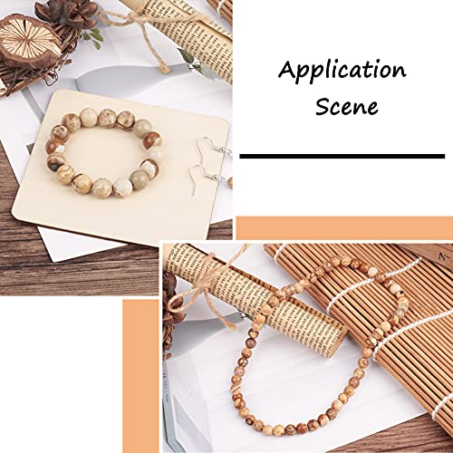 Craftdady 4 Strands Natural Picture Jasper Beads 4mm-8mm Polished Round Healing Energy Gemstone Loose Beads for DIY Bracelets Necklaces Earrings Jewelry Crafts, Total About 230pcs - color: Brown Picture Jasper
