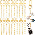 Hzopcw 20pcs Gold Keychain Making Kit, Key Ring Swivel Snap Hook Chains, Extender Keychain Bag Charm Kits for DIY Crafts Jewelry Making Handbag Purses- 4 Styles - color: Gold-20pcs-4 Styles