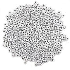 600PCS 6x6mm Square Acrylic Letter Beads A for Friendship Bracelets Jewelry Making, White Acrylic Cube Base with Black Alphabet Beads for DIY Crafts Bracelets Necklaces Key Chains Phone Lanyard - color: Letter A(Black on White)
