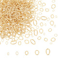 UNICRAFTALE 500Pcs 5 Sizes 18K Gold Plated Oval Stainless Steel Open Jump Rings for Jewelry Making DIY Craft Earring Bracelet Pendant Choker Making and Key Ring Chain - size: 2/3/4/5/6mm