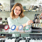 20 Pcs Acrylic Bracelet Display, Clear Bracelet Display Stand, Bracelet Display Stand for Vendors, Bracelet Holder Bangles Organizer for Store, Showcase and Home Storage