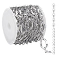 UMAOKANG 2 Yard Silver Chain for Jewelry Making Hollow Oval Chain Necklace Bracelet DIY Jewelry Supplies Findings - color: Silver Hollow Oval