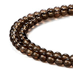 BEADNOVA 4mm Smoky Quartz Gemstone Round Loose Beads for Jewelry Making (90-92pcs) - color: 18) Smokey Quartz Beads, size: 4mm