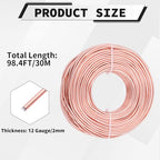 12 Gauge Aluminum Craft Wire, 100 Feet 2mm Bendable Metal Wire for Jewelry Making, Sculpting and Floral Design, Soft Armature Wire for DIY Crafts (Champagne) - size: 12 Gauge(2mm), style: Champagne