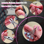 MONVICT Jewelry Making Supplies Kit with Jewelry Making Tools, Findings, Necklace Chain, Jewelry Wires, Adjustable Magnifier, Carry Bag, Meet All the Needs of Jewelry Making, Repair, Beading
