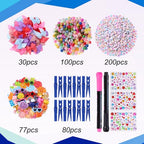 JOICEE 80 Set Cheer Pins Spirit Clips,80 Clothes Pins 126 Mini Resin Animals Bows Daisy and Stickers Pen Over 300 Beads Pearls for Cheerleading Backpacks Ribbon Team Classroom Cheer Gifts Bulk(Blue) - color: Blue
