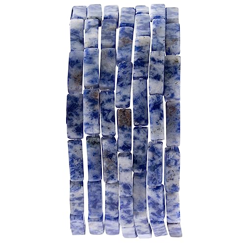 Natural Blue Sodalite Rectangle Tube Beads 4x13mm 38cm/str Loose Semi Gemstone Stone Beads for Making Bracelets Necklace Earrings - color: Blue Sodalite, size: 4x13mm Rectangle