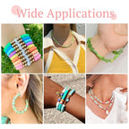 Elecrelive 5640Pcs Green Blue Clay Beads for Bracelets Making, 6mm Flat Round Heishi Beads Polymer Clay Chips for Chocker Necklace Earring DIY Crafts - color: Green Blue