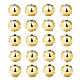 80pcs Gold Smooth Round Spacer Beads - Gold Plated Brass, Tarnish Resistant, Seamless Loose Connector Beads for DIY Bracelet Jewelry Making (6mm/0.23 inch) - color: 6mm/0.23 inch (Gold)