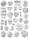 JIALEEY Motivational Charms, Wholesale Bulk Lots Inspirational Message Charm Pendants for Crafting, Jewelry Findings Making Accessory For DIY Necklace Bracelet, 30PCS