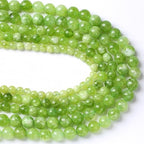 90pcs 4mm Natural Peridot Green Lace Jades Beads Round Loose Spacer Beads for Jewelry Making DIY Bracelets Crystal Energy Healing Power Stone 15 Inch(4mm, Green Peridot Jade) - color: Green Peridot Jade, size: 4mm