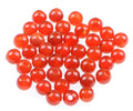 AD Beads Natural Gemstone 8mm Round Loose Beads Big Hole 2.5mm Sized 40pcs (Carnelian) - color: Carnelian