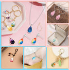 100pcs Open Bezel Pendants Teardrop Open Back Frame Pendant Hollow Frame Pendants Resin Casting Frame Pendant for Pressed Flower, Earrings, Bracelet, DIY Crafts(K Gold,White K) - color: K Gold,White K;Teardrop