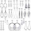 15 Pairs Wholesale Clip on Earrings for Women Trendy,Lightweight Clipon Earrings for Women in Silver Tone - style: #2-Silver earrings