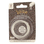 The Beadsmith Square Craft Wire - Medium Temper Beading Wire, Silver Color, 21 Gauge, 4 Yards - color: Silver, size: 21 Gauge, 4 Yard Coil
