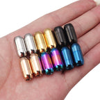 Stainless Steel Magnetic Clasp Inner Hole 3mm/4mm/5mm/6mm/8mm Glue-in Jewelry Clasp (Inner Hole Size=6mm, Gold Tone) - color: Gold Tone, size: Inner Hole Size=6mm