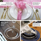 13" Charger Plates - Set of 24 - Clear Round Acrylic Disposable Chargers with Beaded Rim, Ideal for Dinner Party Wedding Bulk Events - color: Clear, size: 13" Charger Plate, 24 Pack
