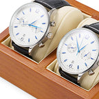 Jewelry Tray Solid Wood Double Watch Storage Box Tray Jewelry Display Props Wooden Watch Display Stand - color: WHITE DOUBLE WATCH BOX