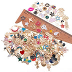 WOCRAFT 150pcs Enamel Bracelet Charms for Jewelry Making DIY Necklace Bracelet Keychain Crafting Charms Kit Craft Supplies (HK449)