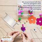 Soft Flex Econoflex Hobby Beading Wire - Flexible Stainless Steel Wire for Crafting - 7 Strand 0.19 30 Ft - style: Snow White