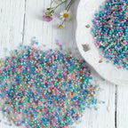 Light Color 3mm Seed Beads, 5200Pcs Glass Seed Beads Kit with Storage Box for DIY Necklace Bracelet Crafts - color: Light