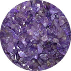 Amethyst Pre Drilled Natural Crystals Crushed Chips Beads for Jewelry Making, DIY Handmade Healing Crystals (25 Inch Strand) - color: Amethyst