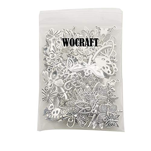 100g About (80-84pcs) Craft Supplies Mixed Butterfly Dragonfly Bee Insect Charms for Jewelry Making Crafting Findings Accessory for DIY Necklace Bracelet (M295) - color: M295