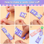 Praisebank Pony Beads, 4500pcs 6x9mm, Wholesale Beads, Bracelets Jewelry Making, Arts & Crafts(Candy) - color: Candy, size: Large Size