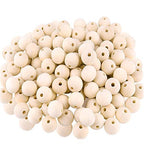 300Pcs 12mm Wood Beads Round Wooden Spacer Beads Unfinished Natural Wood Loose Beads - size: 12