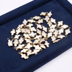 5 Pcs Natural Pearl Pendants Irregular Freshwater Pearl Pendant Charms for Jewelry Making Necklace Bracelet DIY Gift - color: cross