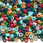 Amaney 1000Pcs Pony Beads 6x9mm Mixed Colors Earth Tone Acrylic Beads for Making Bracelet Hair Braids Crafts - color: Earth