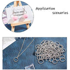 UNICRAFTABLE 100pcs 304 Stainless Steel Close but Unsoldered Jump Rings Open Jump Rings Twisted Connector Rings for Necklace DIY Jewelry Making 12x1.5mm
