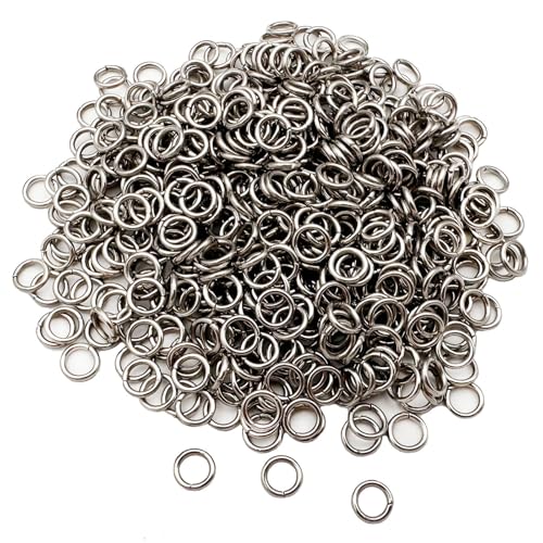 600 Pcs Jump Rings,304 Stainless Steel O Ring,7MM Open/Close Jump Rings,Loop Contactors for Jewelry Making,DIY Crafts, Industrial Repair 1MM Thickness (18 Gauge) - size: 7MM