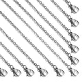 24 Pcs 18" 2mm Necklace Chains Bulk Stainless Steel Link Cable Chain Necklace for Jewelry Making - color: Silver, size: 18 inches