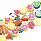 1Strand Handmade Polymer Clay Beads Mixed Fruit Shape Loose Beads Mixed Color Spacer Beads for DIY Jewelry Making Hole 1~1.2mm - color: 1 Strand # Mixed Fruit Shape