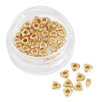 BEADIA 14K Gold Plated Triangle Spacer Beads 4x2mm 50pcs for Jewelry Making Findings Non Tarnish - color: 14K Gold, size: 4x2mm Triangle