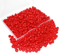 Amaney Red Pony Beads 6x9mm Acrylic Beads 500pcs for Jewelry Making - color: Red