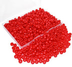 Amaney Red Pony Beads 6x9mm Acrylic Beads 500pcs for Jewelry Making - color: Red